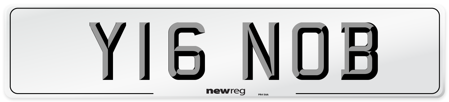 Y16 NOB Number Plate from New Reg